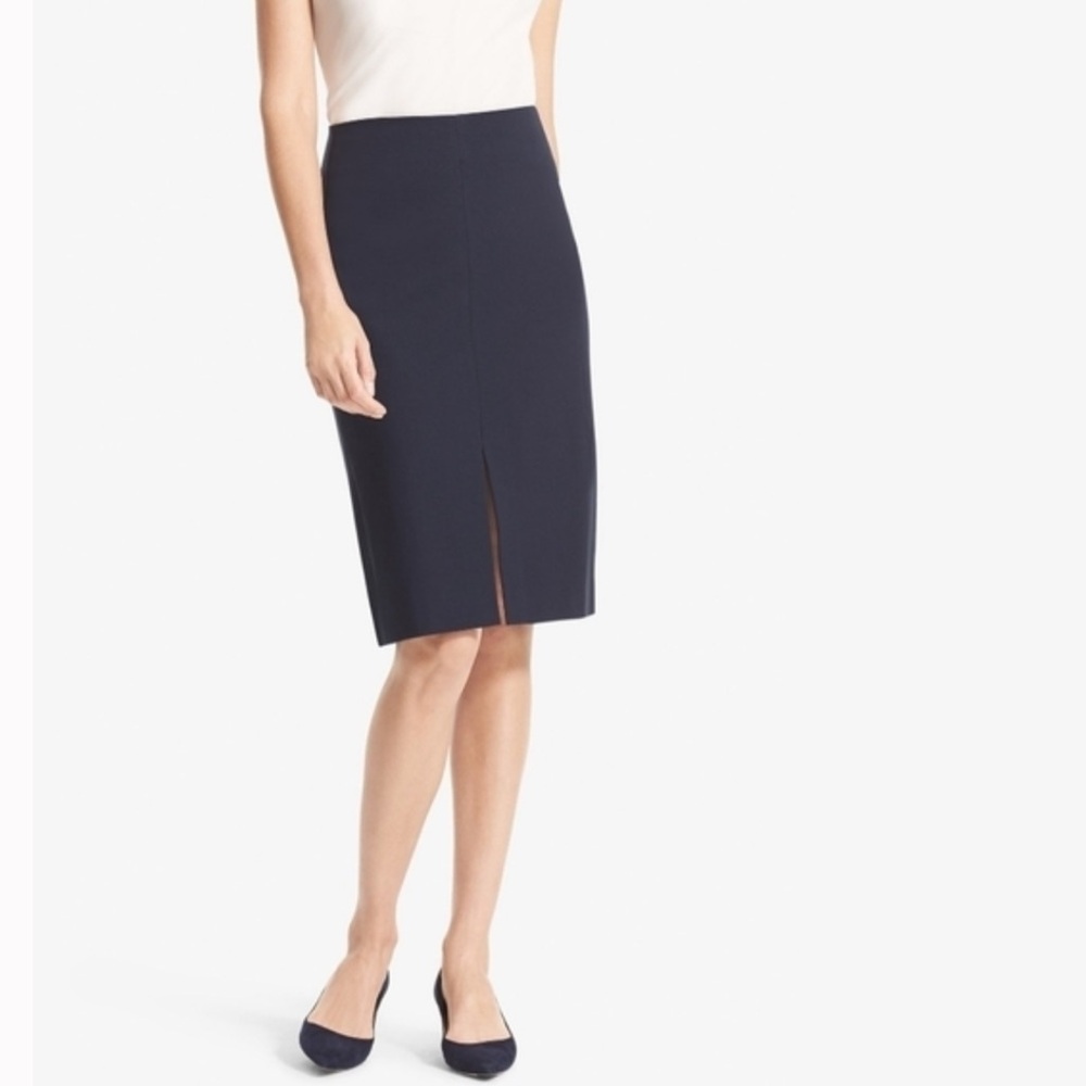 MM LaFleur Greenpoint Navy Pencil skirt